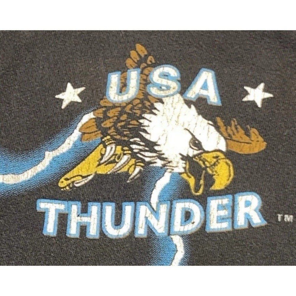 Vintage American Thunder Tiger Lightning Animal T-Shirt Men's XXL 90s Tee 2XL - Picture 5 of 12